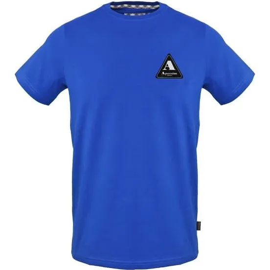 Aquascutum T-shirt med patch-logo til mænd