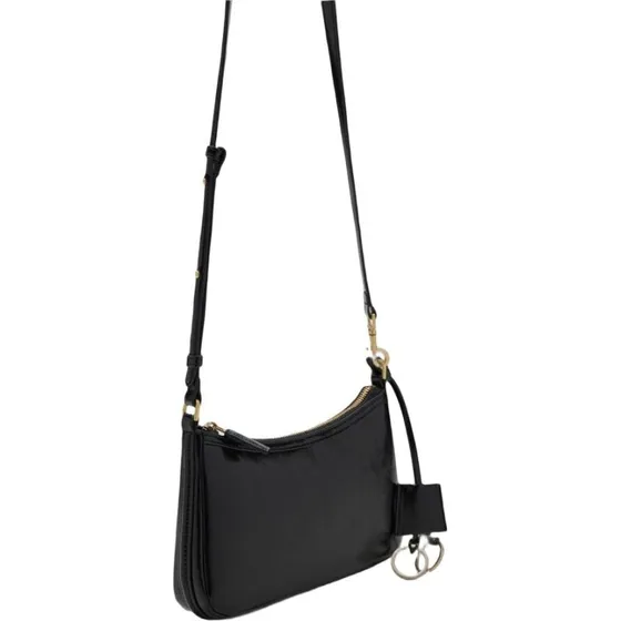 Mango Crossbody taske med charms og ringe, sort