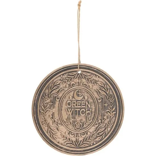 Something Different Green Witch Terrakotta Plakette i Bronze-look