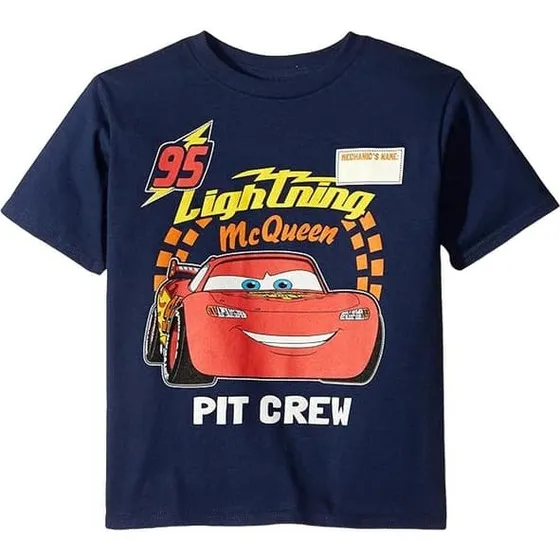 Cars Lightning McQueen Pit Crew T-shirt til drenge