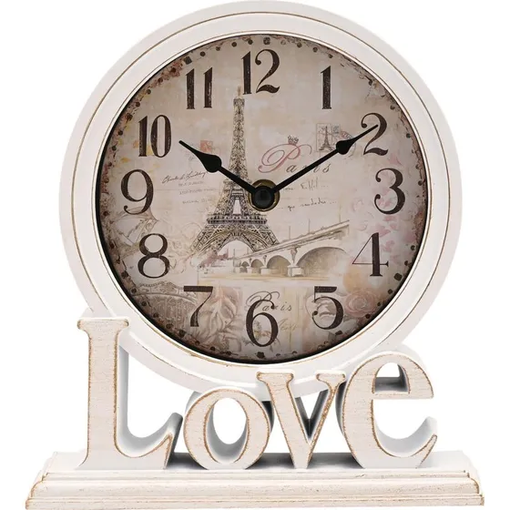 Hometime Mantel Clock - Love, hvid