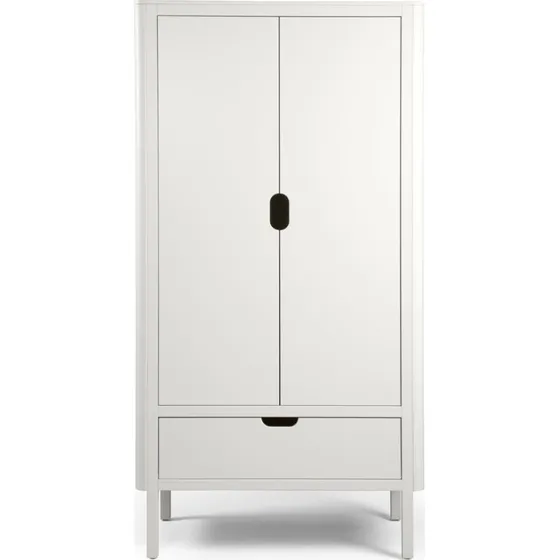 Sebra klædeskab 2-dørs, hvid