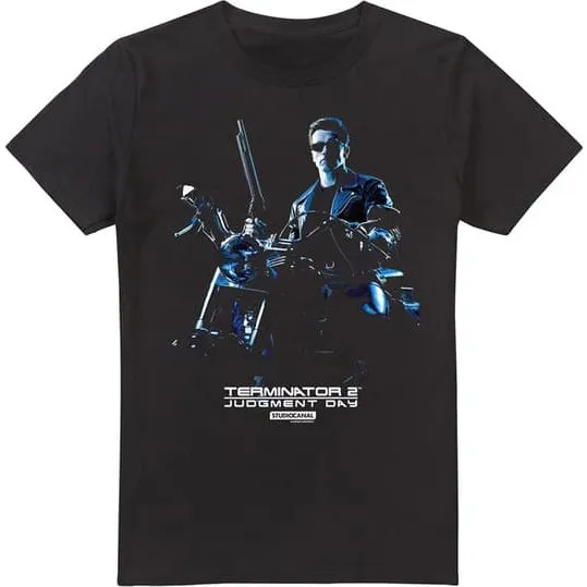 Terminator 2 Herre Motorcykel T-shirt - 100% Bomuld