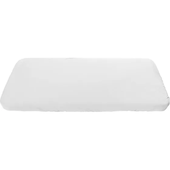 Sebra Jersey stræklagen baby hvid GOTS (120x70 cm)