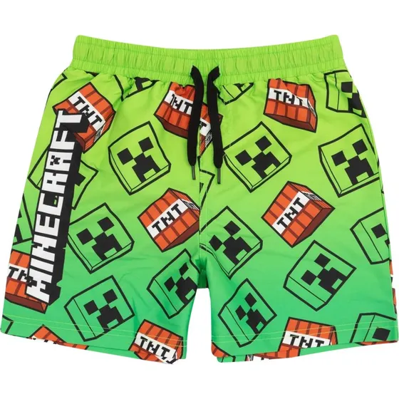 Minecraft Badeshorts til drenge med Creeper-design