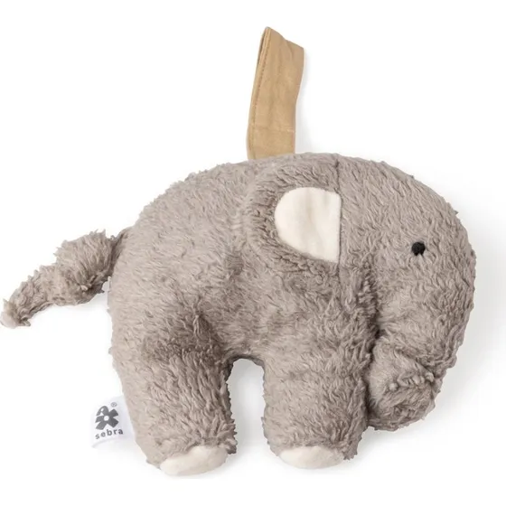 Sebra Fanto musikuro elefant, grå, 15 cm