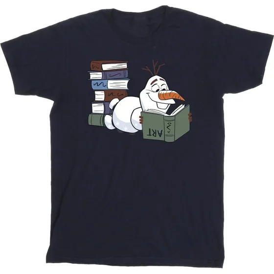 Frozen II Olaf Reading T-shirt i 100% bomuld til drenge