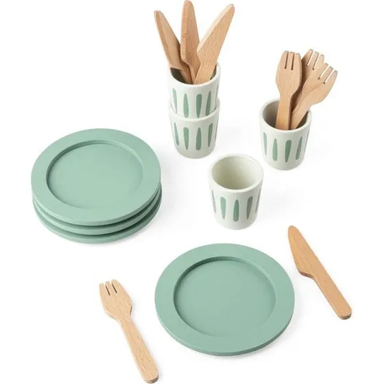 Sebra Spisesæt til 4 - Sage Green (træ)