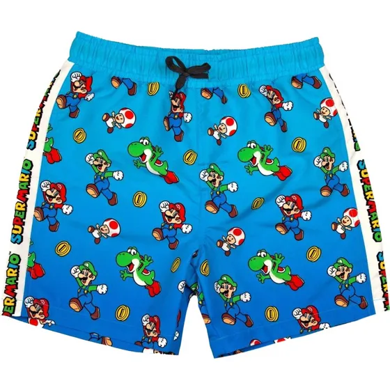 Super Mario Badeshorts til drenge - Officielt licenseret