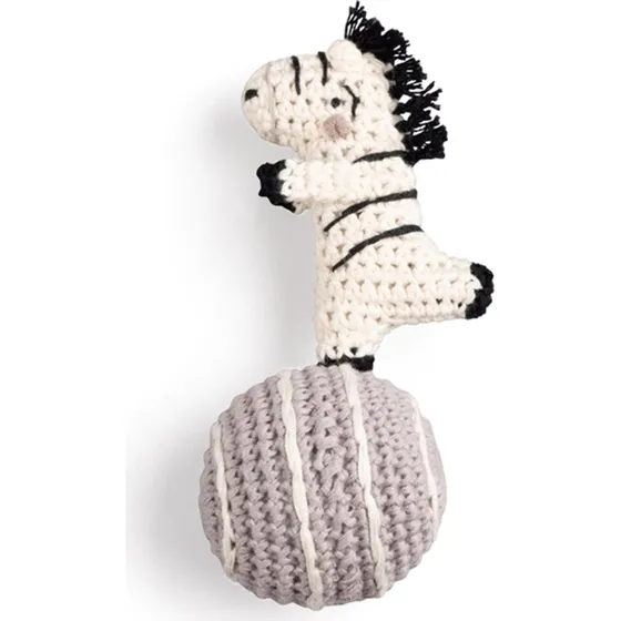 Sebra Rangle Zebra Lilac – Hæklet babyrangle