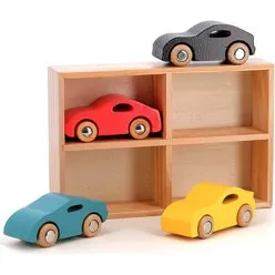 Vilac Super Cars - Træbilsæt 4 stk