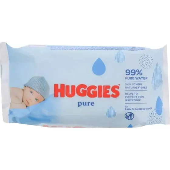 Huggies Pure 99% Cleansing Wipes - 72 stk.