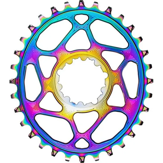 AbsoluteBlack Oval Chainring Direct Mount 36T Rainbow