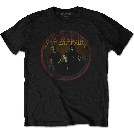 Def Leppard Unisex T-Shirt: Vintage Circle (Medium)