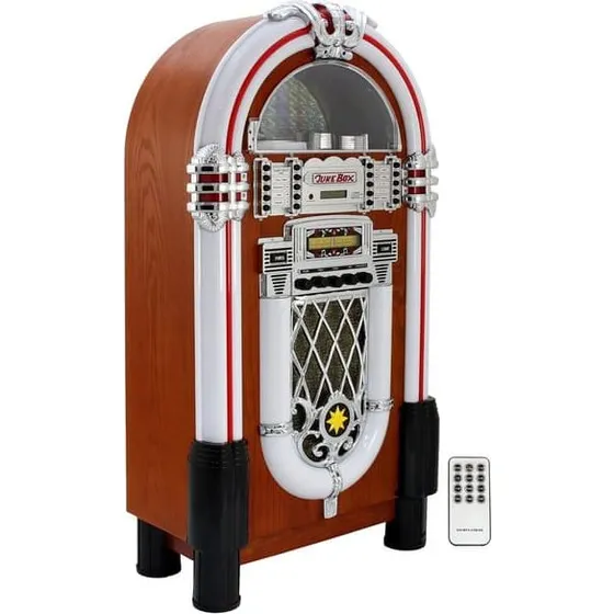 MonsterShop Retro Jukebox med Bluetooth og CD-afspiller