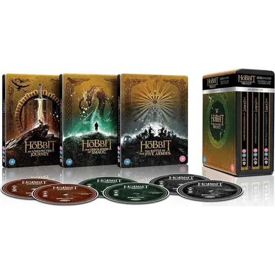 The Hobbit: Trilogi Extended Edition Steelbook 4K UHD