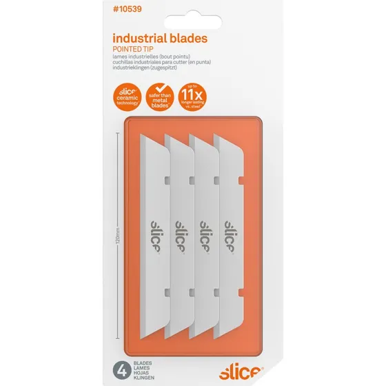 Slice® Knivblad 120mm med spids ende 10539 (4-pak)