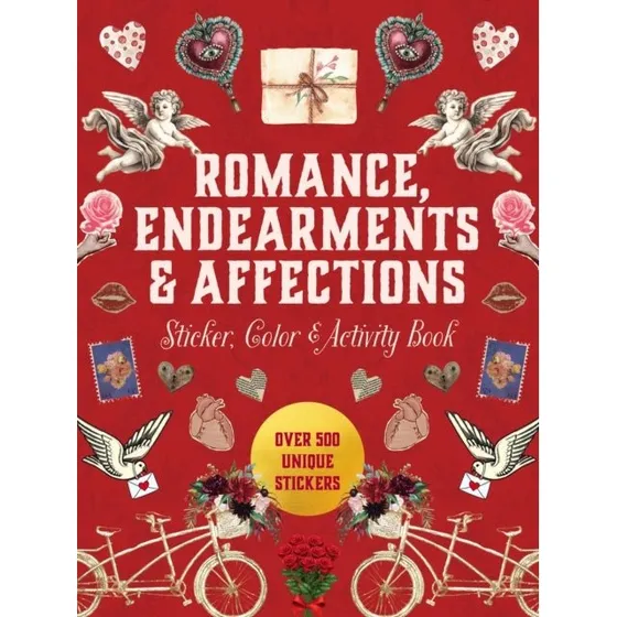Romance, Endearments & Affections Sticker, Color & Activity Book