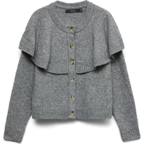 Vero Moda VMLILLI cardigan i medium grey melange