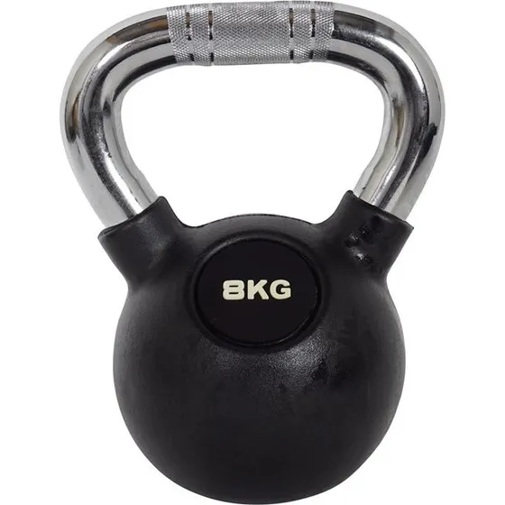 X-Care Kettlebell 24 kg - Gummibelagt med kromhåndtag