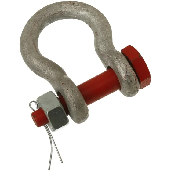 H-sjækel varmgalvaniseret m/rød splitpind 5/8" x 3/4" (3.25t)