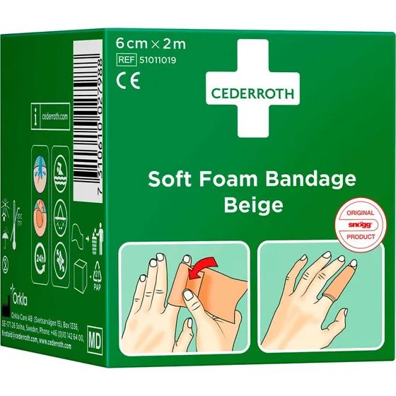 Cederroth Soft Foam Bandage Beige 6x200cm