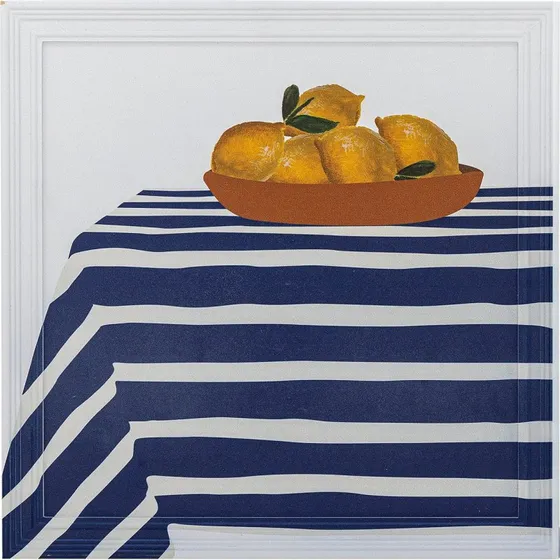 Creative Collection Limone Illustration med ramme, Fyrretræ, 40x40 cm