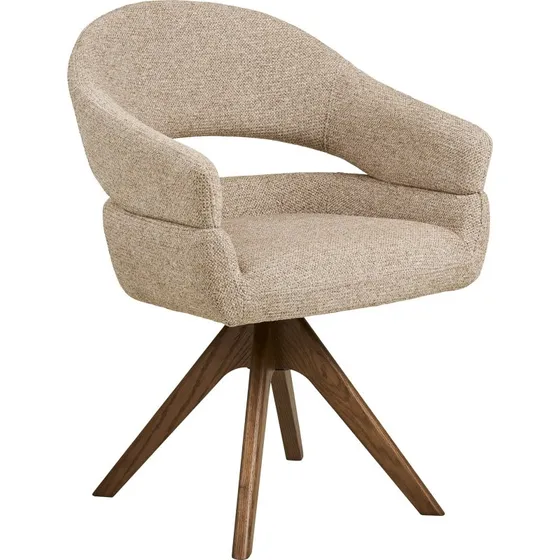 House Nordic Dover Spisebordsstol - Sand meleret med drejefod