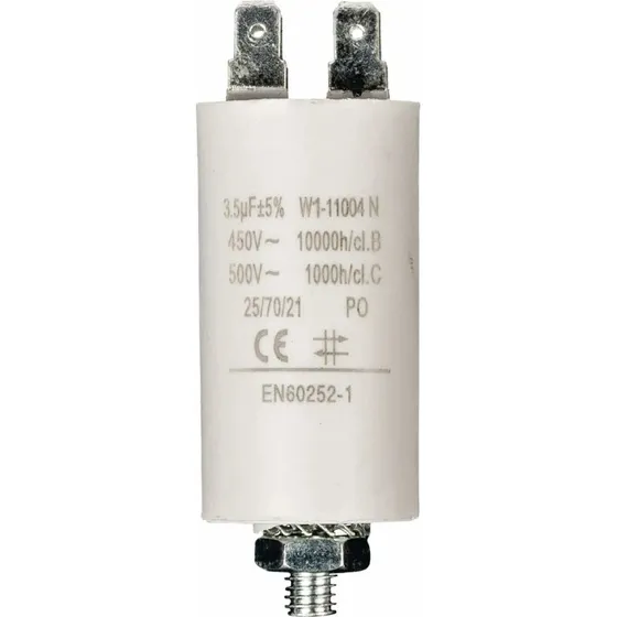 Kondensator 3,5uF 450V med jord (30 x 57 mm)