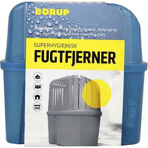 Borup Fugtfjerner med opsamlingsbeholder og 2x450g refill
