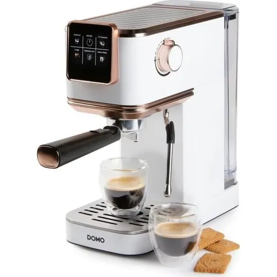 Domo DO746K 3-i-1 Espressomaskine - 20 bar - Hvid/Roseguld