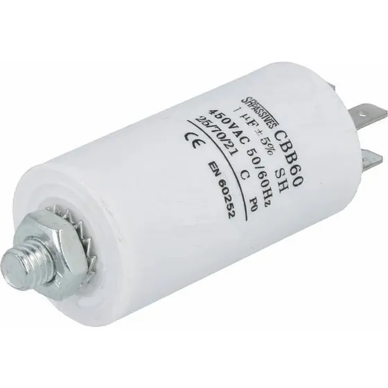 SR PASSIVES Motor kondensator 1uF 450V M8 Spadestik