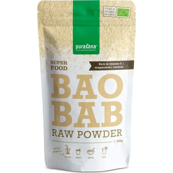 Purasana Økologisk Baobab Pulver 200g