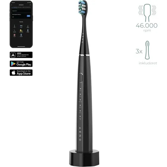 AENO Smart Sonic WiFi Elektrisk Tandbørste DB2S - Sort