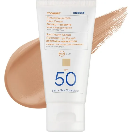 Korres Yoghurt Solcreme Ansigtstint SPF50 50ml