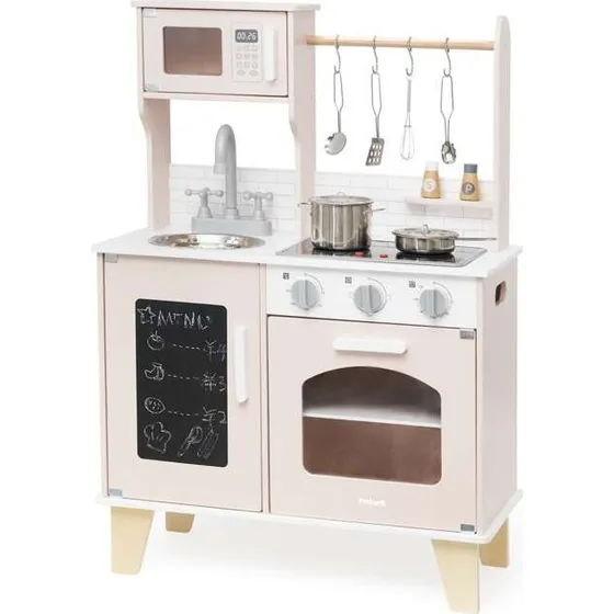 VIGA PolarB Trælegekøkken med Lyd og Tilbehør - Beige