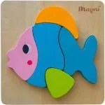 Magni Fisk puslespil, 5 brikker – FSC træ