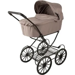 TRILLE Dukkevogn Klassisk, sand 40x77x72 cm