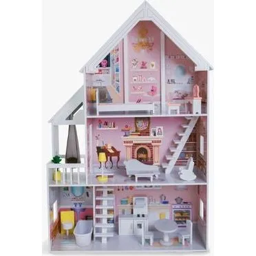 ECOTOYS Dukkehus XXL 'Powder Residence' med 15 møbler