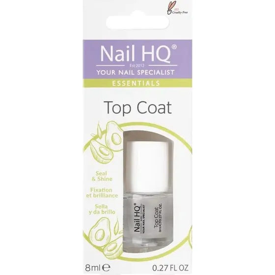 Nail HQ Essentials Topcoat 8 ml - Uden UV/LED-lampe