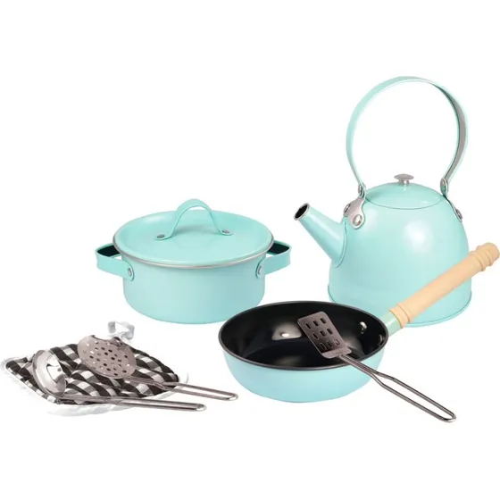 Magni - Grydesæt med 9 dele (støvet blå)