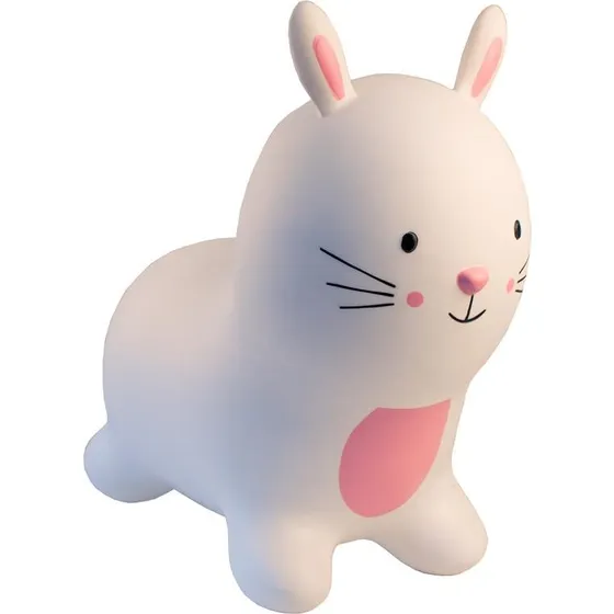 Magni Hoppedyr Kanin - Hvid, 18+ mdr, Maks 40 kg