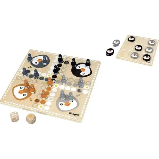 Magni Ludo & Kryds og Bolle - 2 i 1 træspil