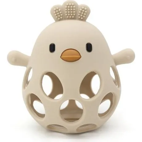 Magni Bidebold Ælling i LFGB-silikone, Beige (6+ mdr)