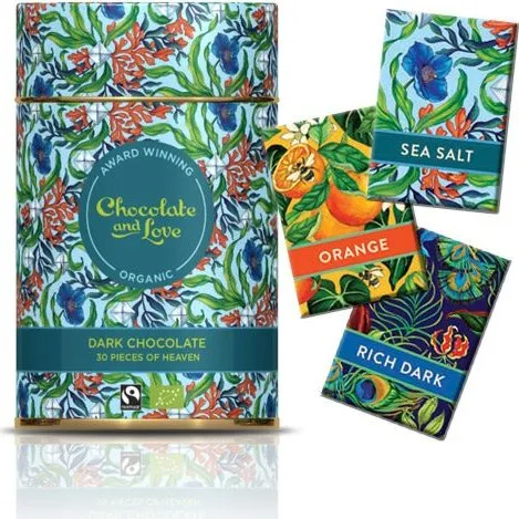 Chocolate & Love Gavedåse Sea Salt - 30 stk. Økologisk & Fairtrade