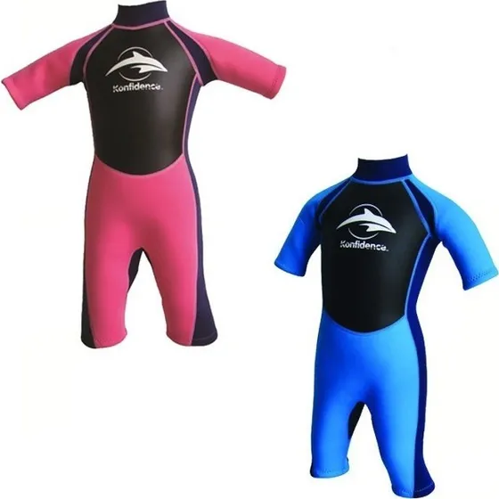 Konfidence Shorty Våddragt til Børn - Pink/Navy - 5-6 år
