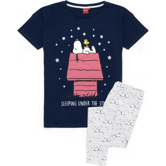 Peanuts Snoopy Pyjamasæt til kvinder i 100% bomuld