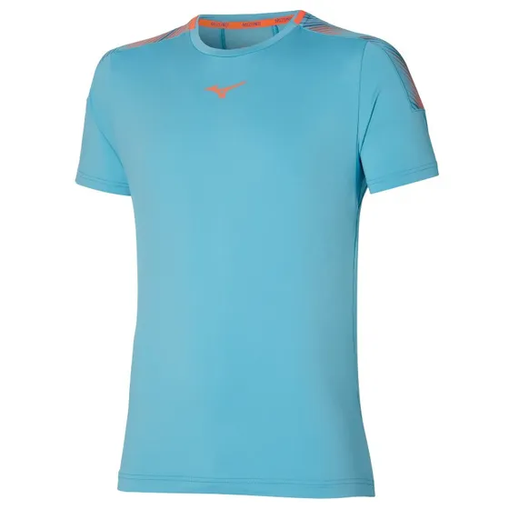 Mizuno Shadow T-shirt i Maui Blue - Størrelse M