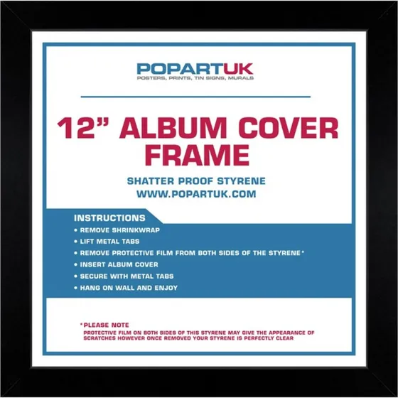Popart UK Vinylramme i træ til LP & Maxi 12" - Sort