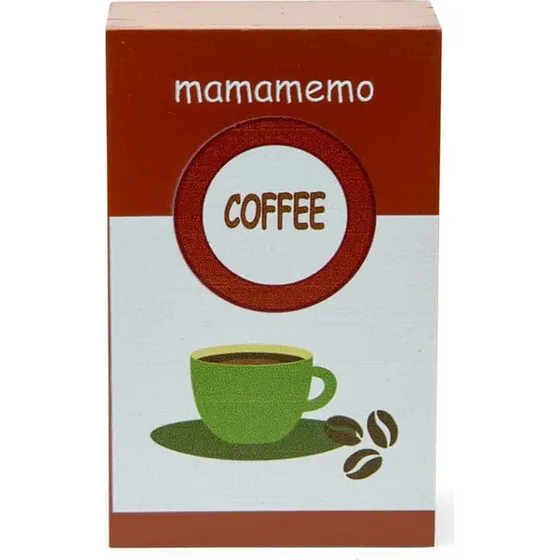 MaMaMeMo Kaffebønner i træ - Legetøjsmad